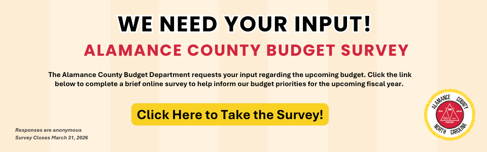 Budget Survey - The Budget Department requests your input regarding the upcoming budget. Click the link below to complete a brief online survey to help inform our budget priorities for the upcoming fiscal year.